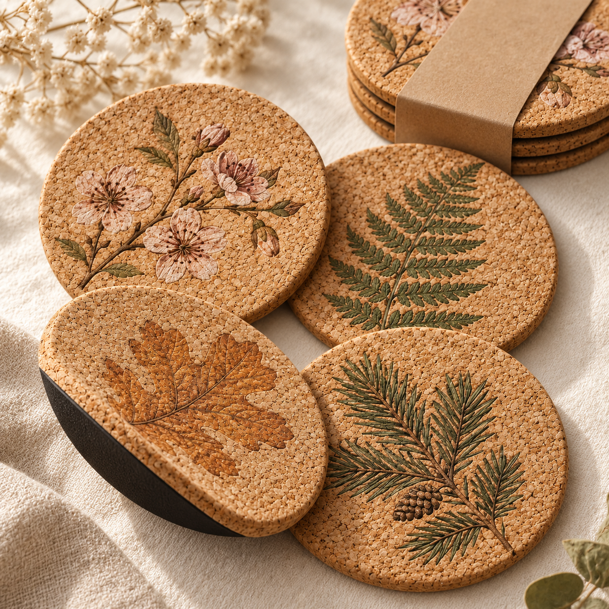 Seasons Botanical Coaster Set