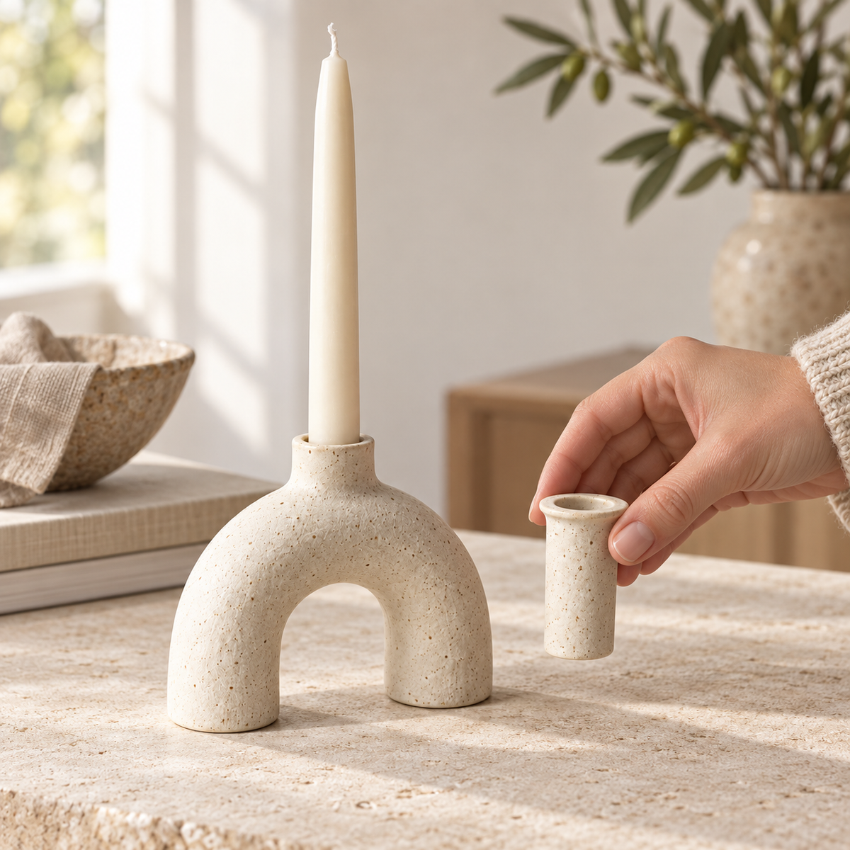Arc Candle & Bud Holder