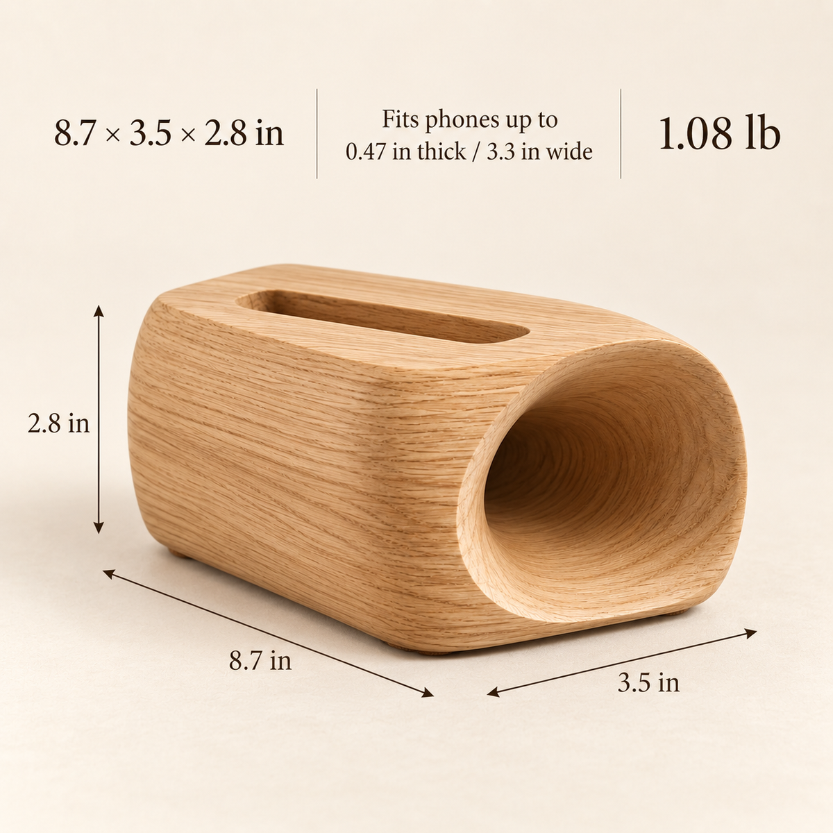 Echo Wood Phone Amplifier