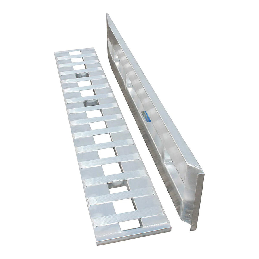7 ft X 15 Aluminum 6000 lb Ramps Car Truck Trailer Auto Hauler Knife & Hook Ends