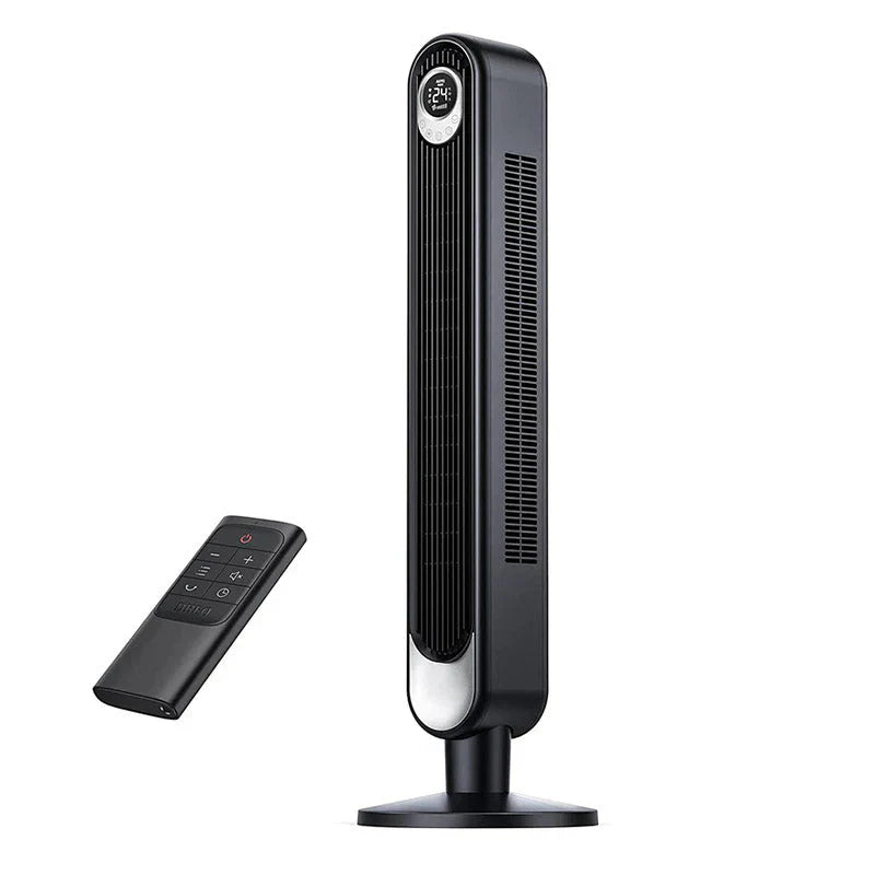 106cm Tower Fan with Remote. Floor Fan Oscillating 90 Powerful Fan 6 Speeds. Quiet Bladeless Cooling Fan