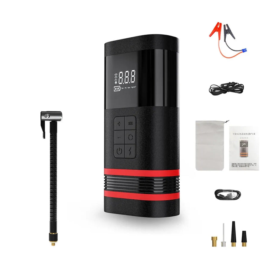4 in 1 Car Jump Starter with 150PSI Air Compressor 1000A Battery (Up to 5.0L Gases Engines) 7500MAH Power Bank with