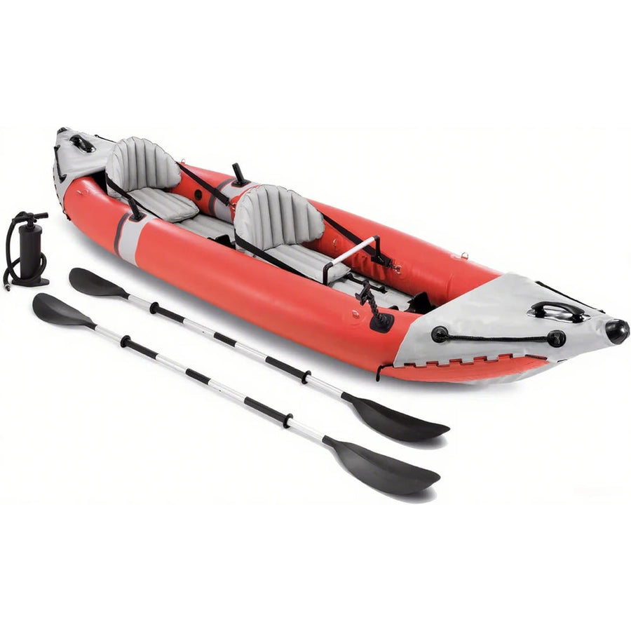 1-PERSON Inflatable Kayak with Paddles, Pump & Fishing Rod Holders