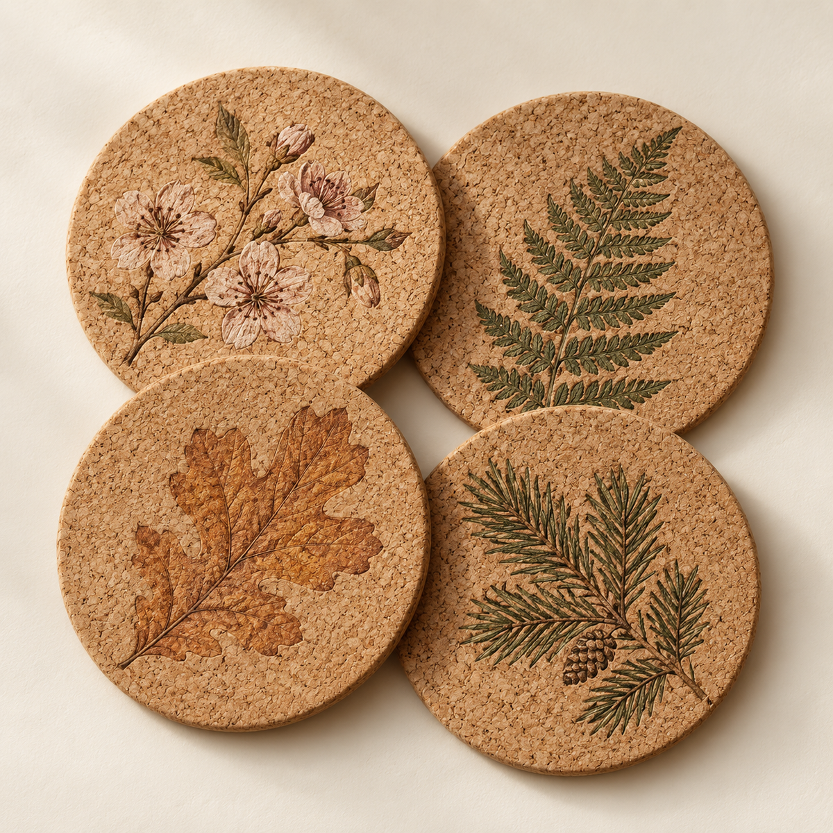 Seasons Botanical Coaster Set