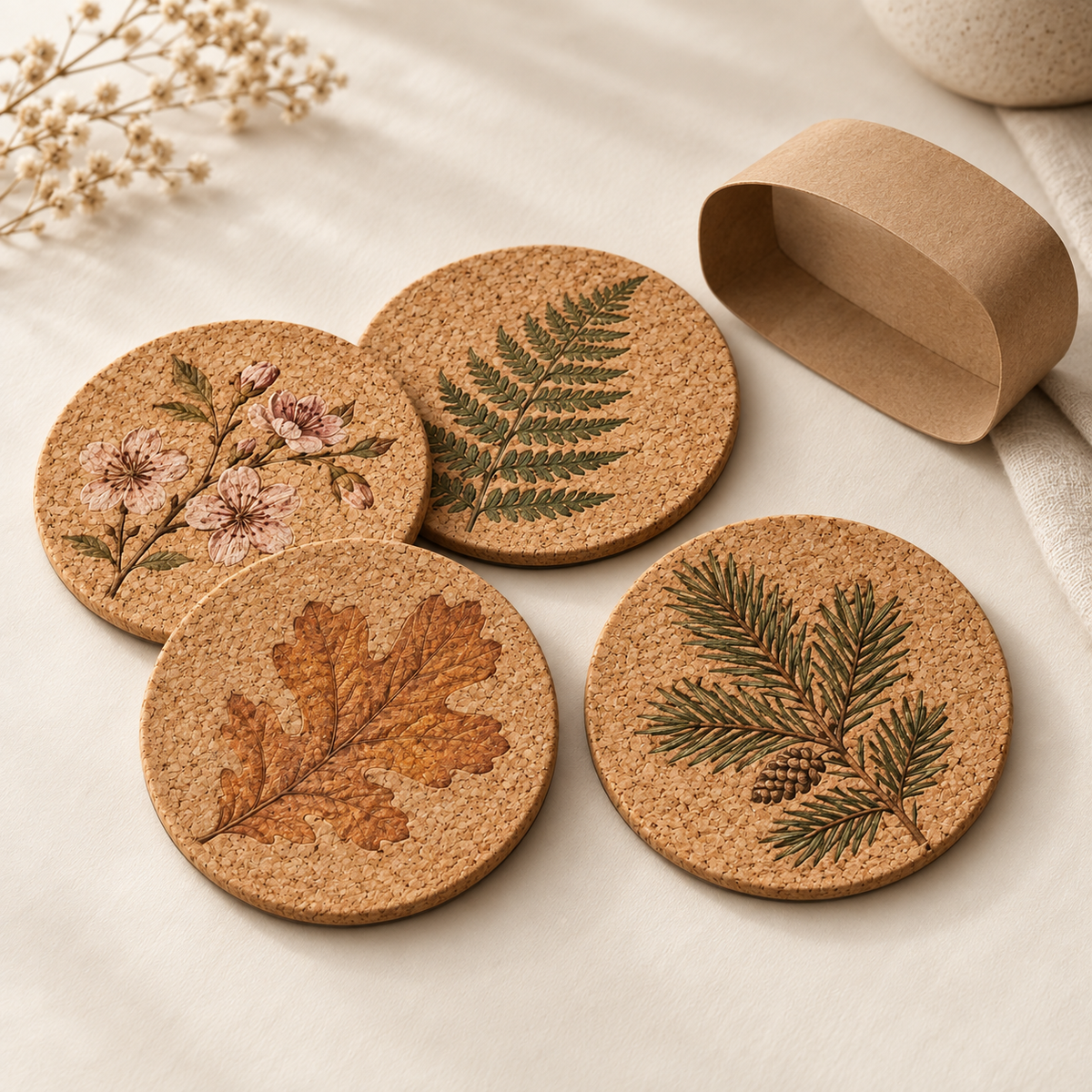 Seasons Botanical Coaster Set