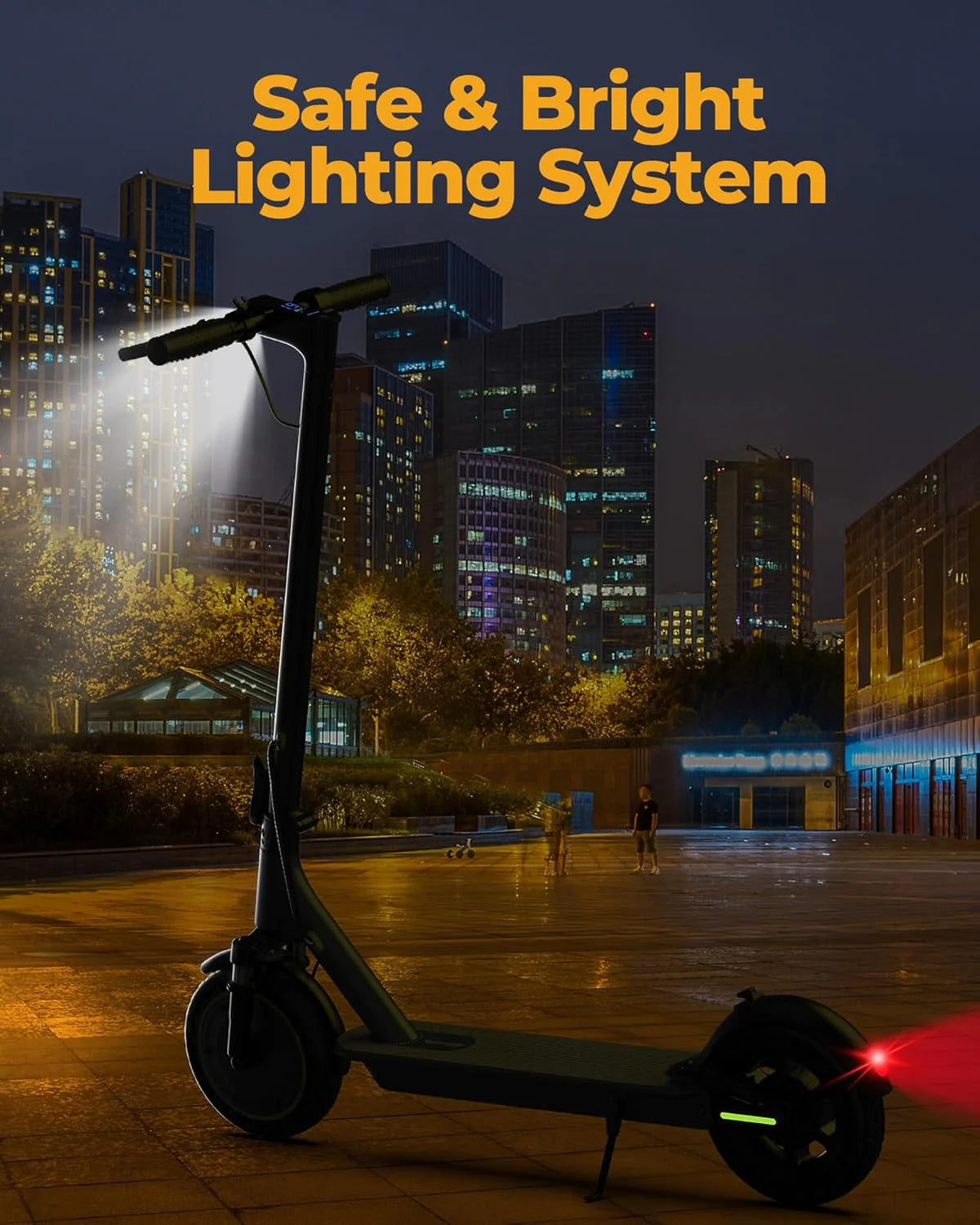 Electric Scooter - 8.5" Solid Tires, 350W Motor, Up to 19 Mph and 21-23 Miles Long-range Portable Foldable Commuting Scooter for Adults with…