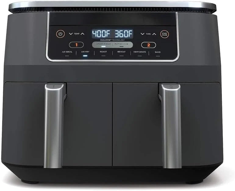 10 quart 6-IN-1 Dualzone Xl 2-BASKET Air Fryer with 2 Independent Frying Baskets, Match Cook & Smart Finish to Roast, Broil, Dehydrate for…