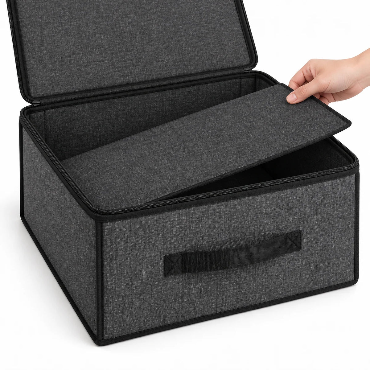 Charcoal Structured Wardrobe Storage Bag, Narrow