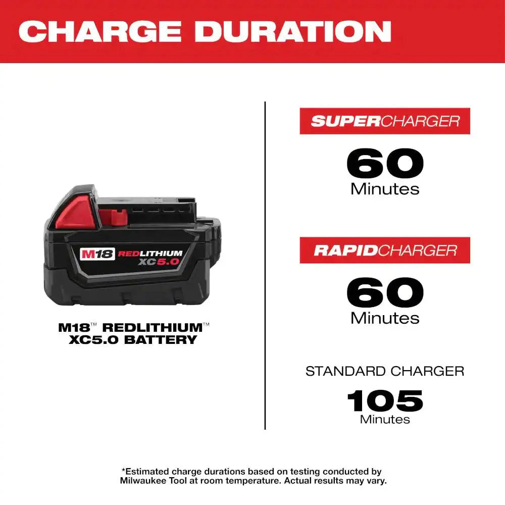 M18 18-VOLT 5.0 ah Lithium-ion Xc Extended Capacity Battery Pack