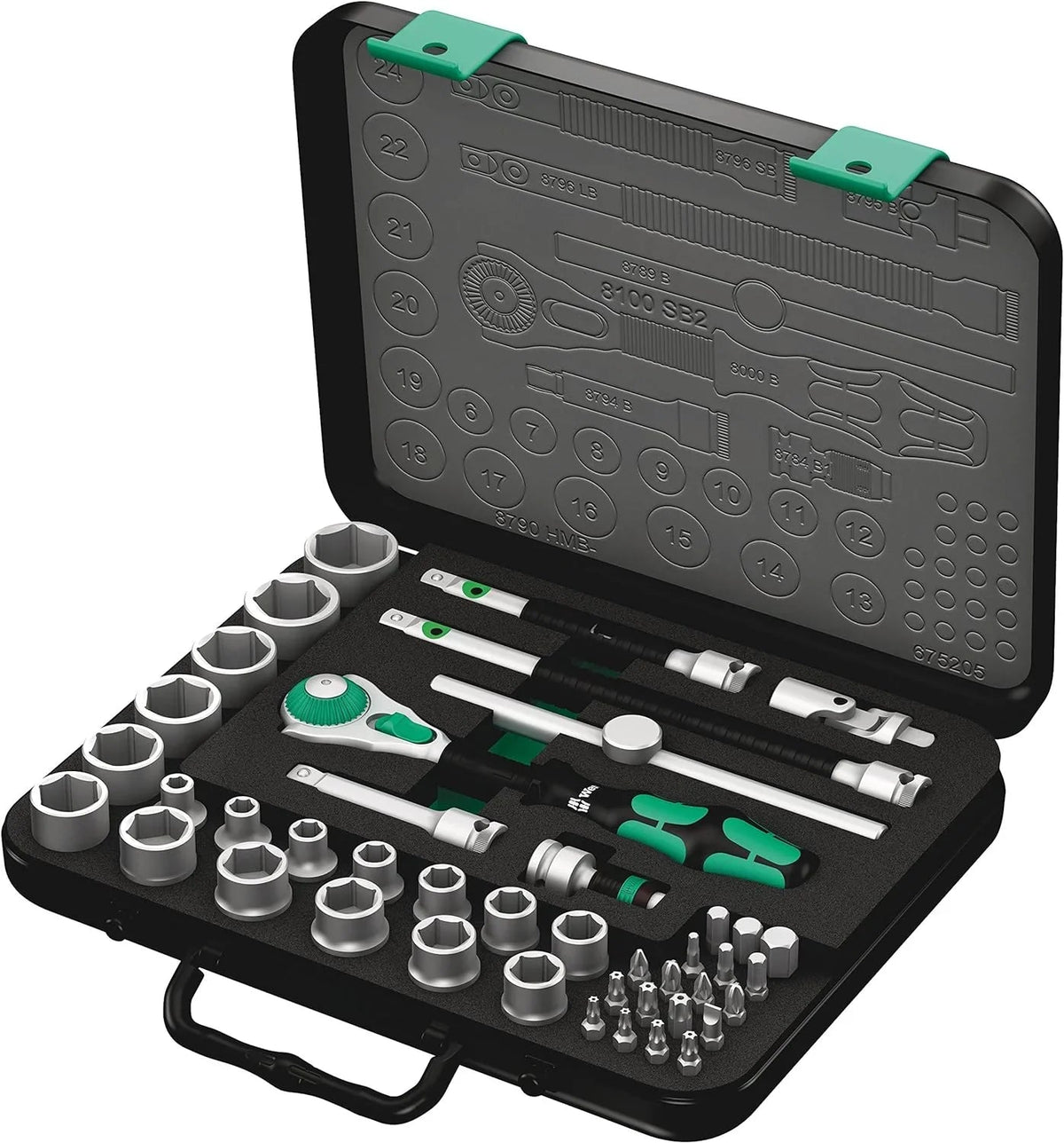 5003594001 8100 Sb 2 Zyklop 3/8" Metric Ratchet Set ( Piece of 43