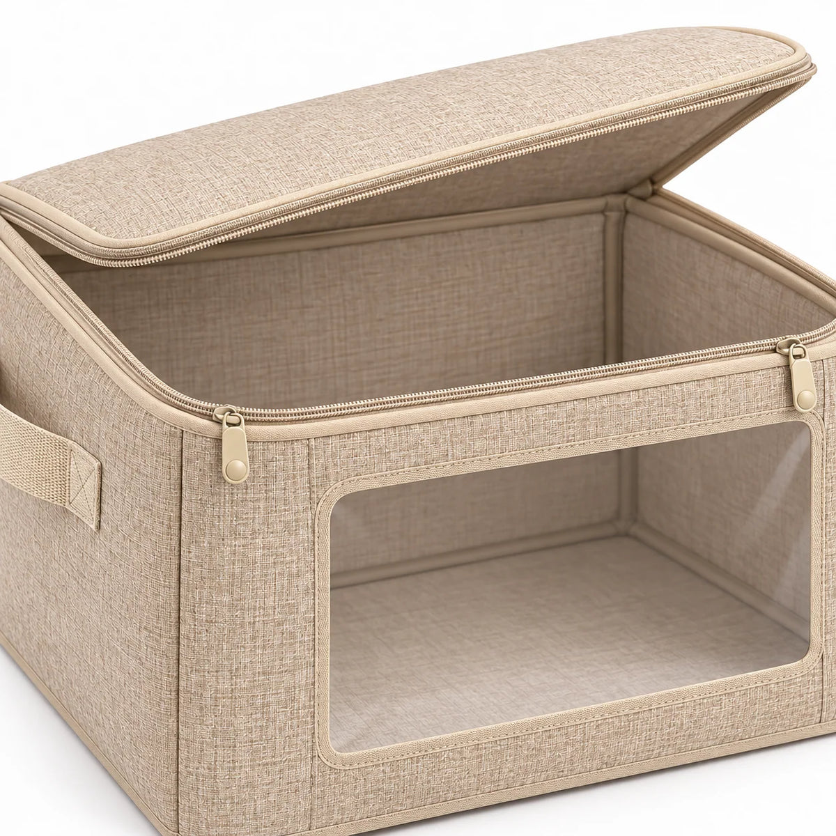 Oatmeal Windowed Clothes Storage Bag, Large