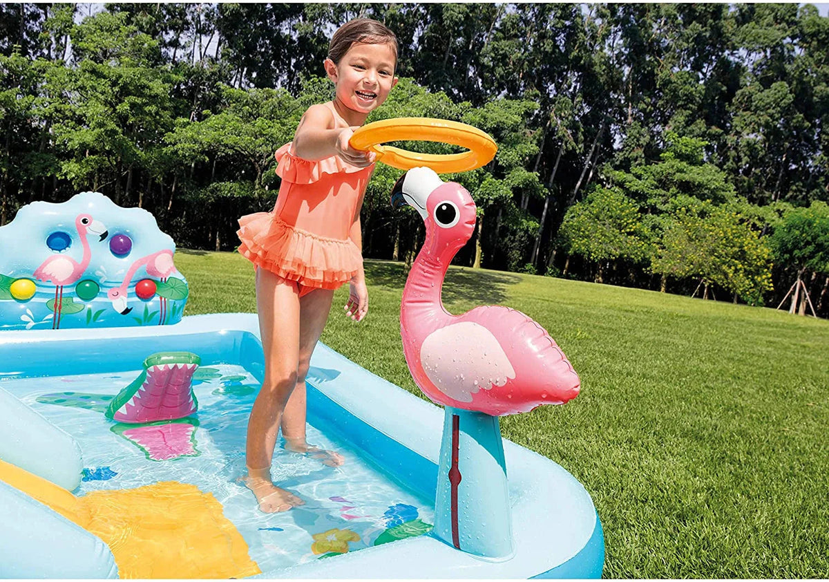Inflatable Jungle Adventure Play Center - 96′′ X 78′′ X 28′′ - Kiddie Pool for Ages 2 and Up