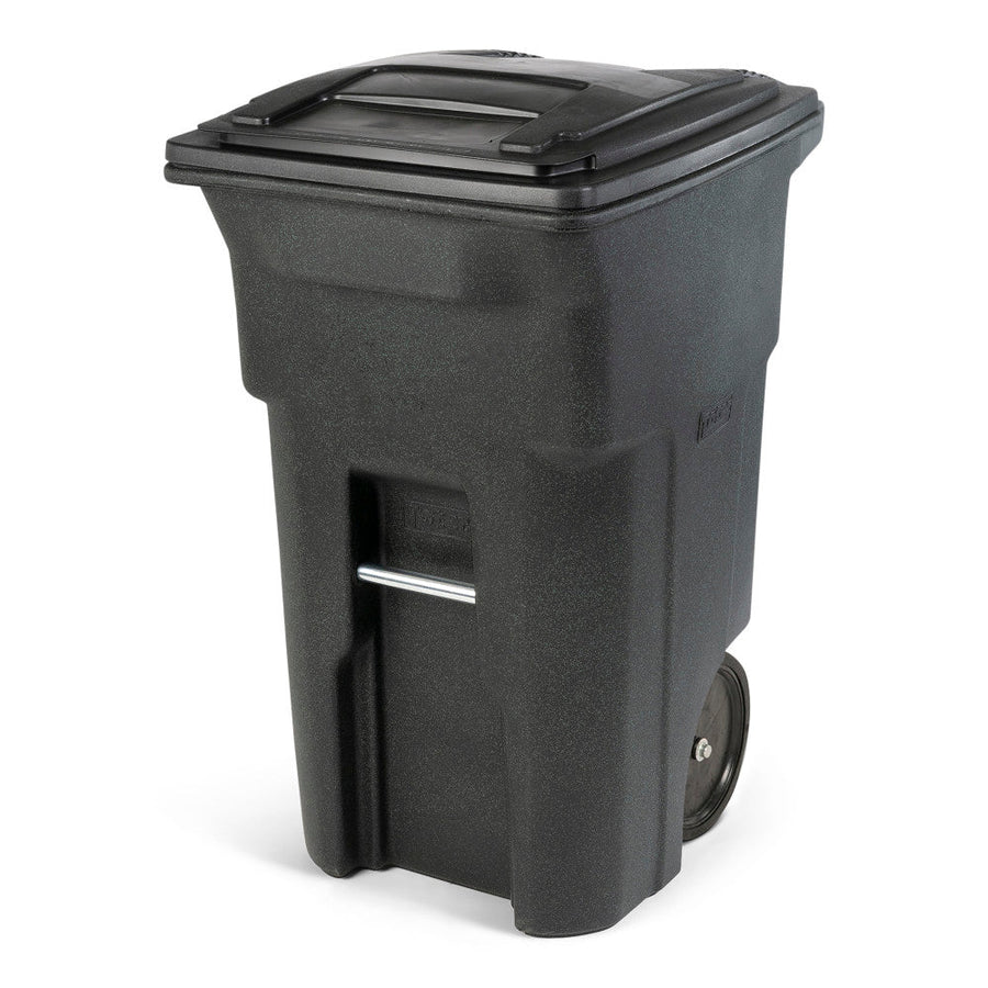 64-GALLON Greenstone Trash Can with Quiet Wheels and Lid