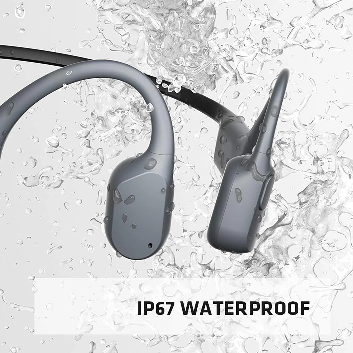 Aeropex Open-ear Wireless Bone Conduction Headphones with Sport Belt, Cosmic Black, 2.3