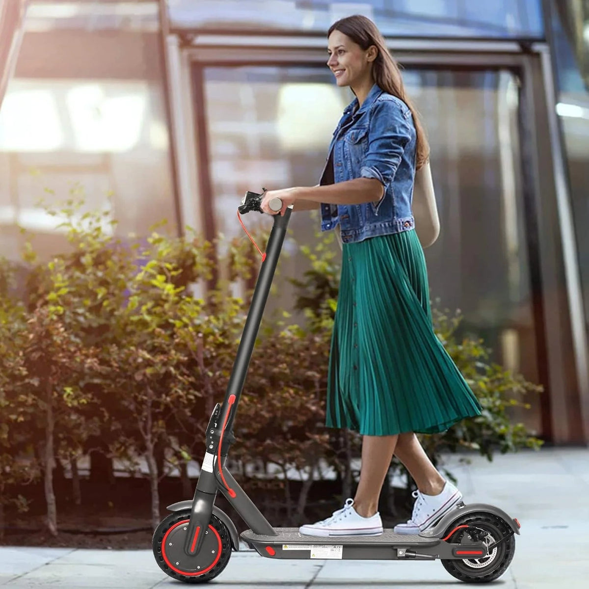 Electric Scooter - 8.5" Solid Tires, 350W Motor, Up to 19 Mph and 21-23 Miles Long-range Portable Foldable Commuting Scooter for Adults with…