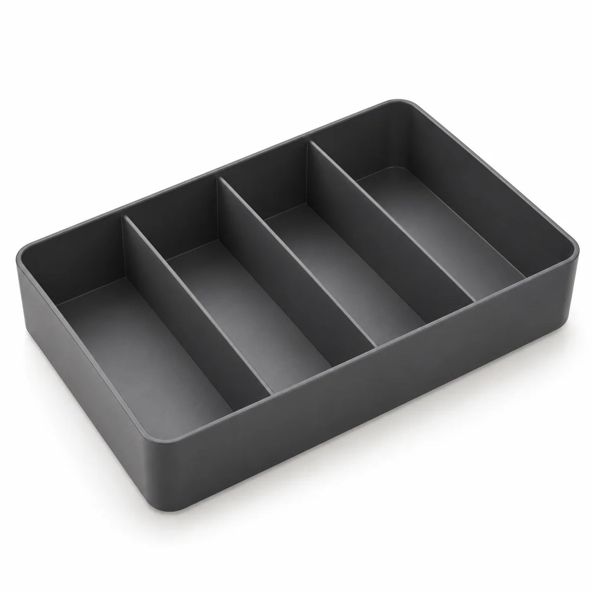 Charcoal Cable Storage Tray with Removable Dividers
