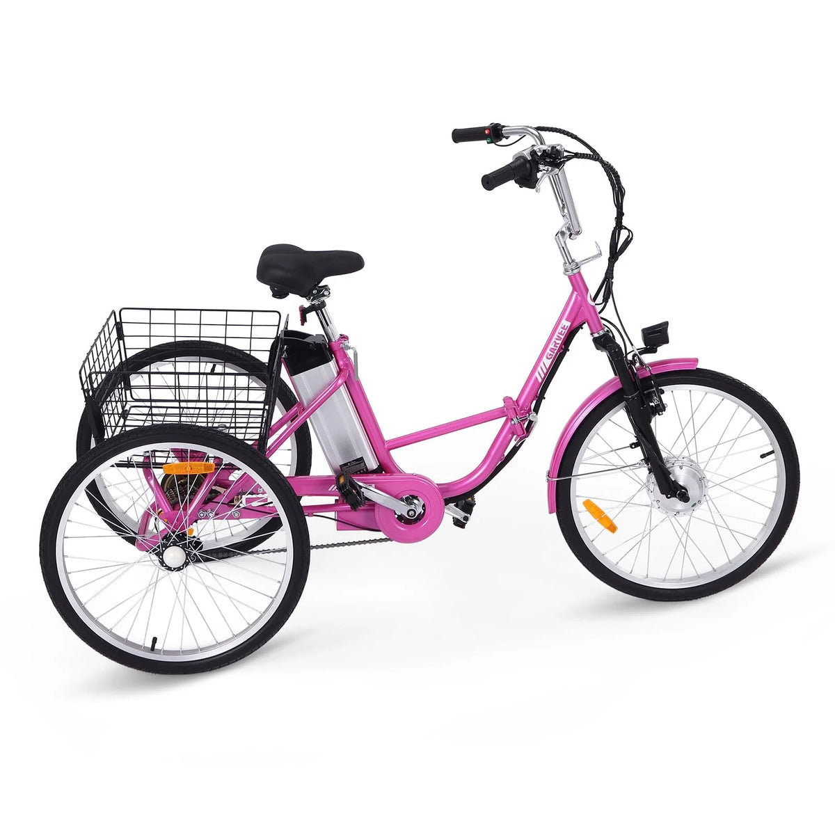 Electric Tricycle for Adults, 7 Speeds Folding Electric Trike, 24 Inch 3 Wheel Motorized Bicycle w/ 36V 10AH Removable Battery, E Trikes…