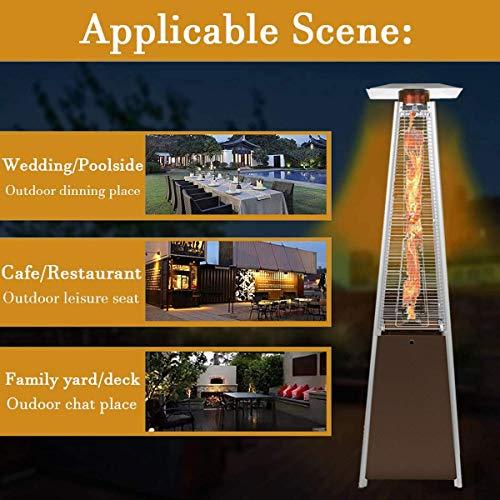 2-SETS Pyramid Outdoor Heater Standing, 42,000 btu Tower Patio Heaters Propane