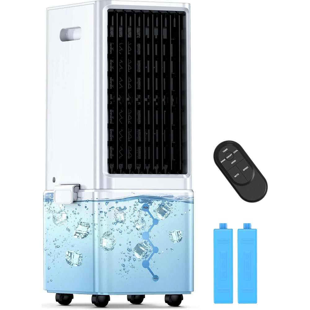 Portable Air Conditioners W/remote, 4 Modes & 3 Speeds, Waterless Alert System & 2.4-GAL Tank for 20H Cooling, 12H Timer for Auto Off,…
