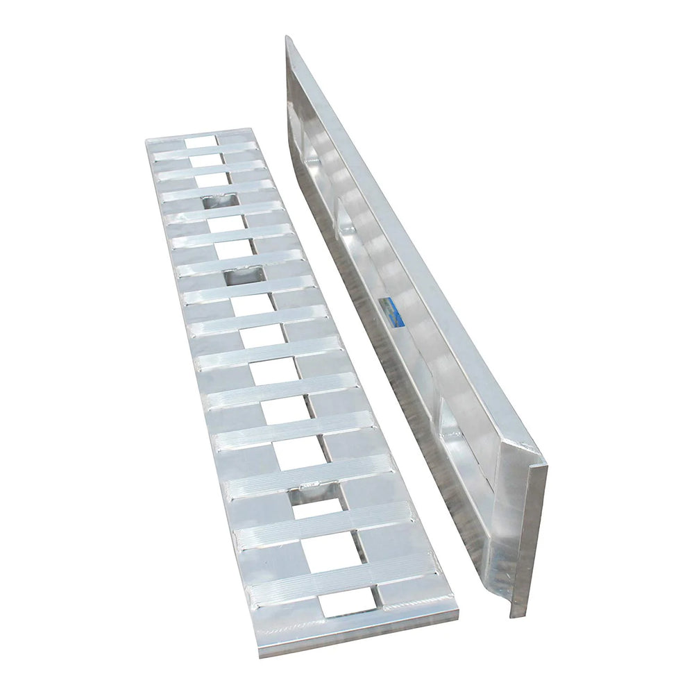 7 ft X 15 Aluminum 6000 lb Ramps Car Truck Trailer Auto Hauler Knife & Hook Ends