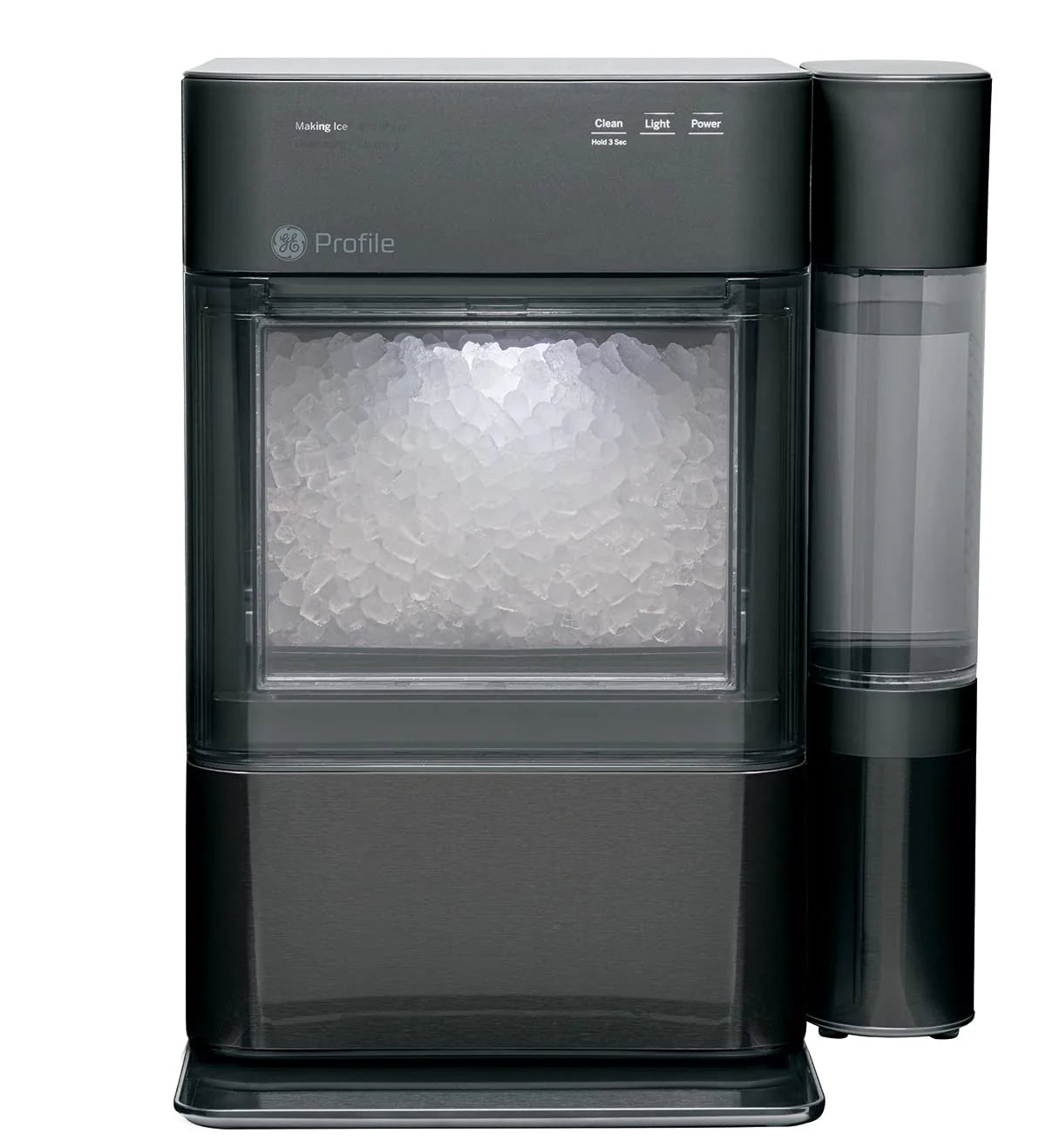 2.0 Countertop Nugget Ice Maker | Ice Machine with Wifi Connectivity | Smart Home Kitchen Essentials | Black Stainless