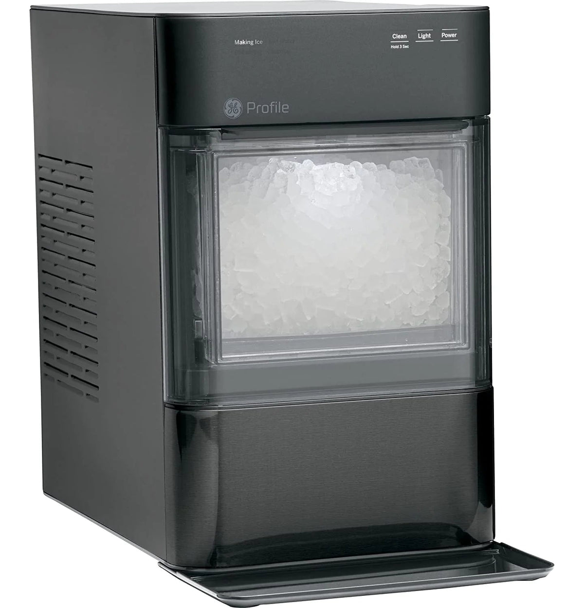 2.0 Countertop Nugget Ice Maker | Ice Machine with Wifi Connectivity | Smart Home Kitchen Essentials | Black Stainless