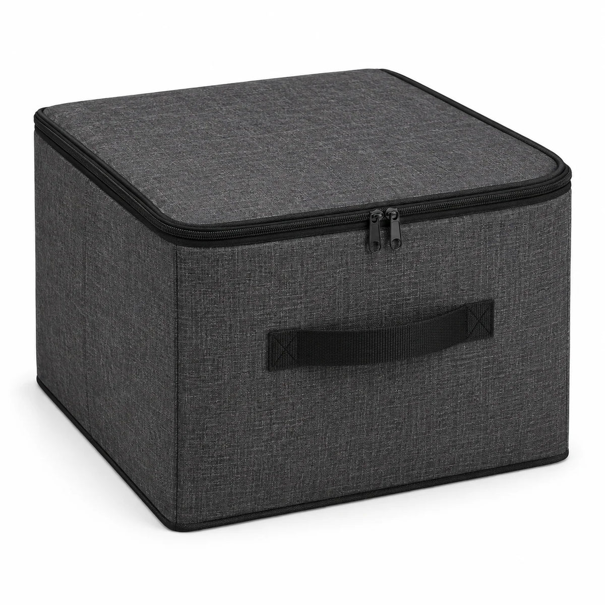 Charcoal Structured Wardrobe Storage Bag, Square