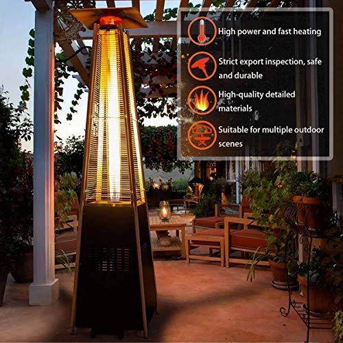 2-SETS Pyramid Outdoor Heater Standing, 42,000 btu Tower Patio Heaters Propane