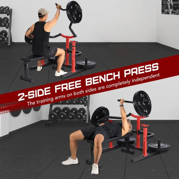 Chest Press Machine, 1050LBS Capacity, Independent Converging Arms, Weight Bench Press with Adjustable Flat Bench for Upper Body Workouts,…
