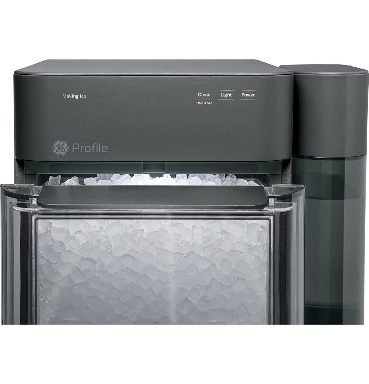 Countertop Nugget Ice Maker | Ice Machine with Wifi Connectivity | Smart Home Kitchen Essentials | Black Stainless
