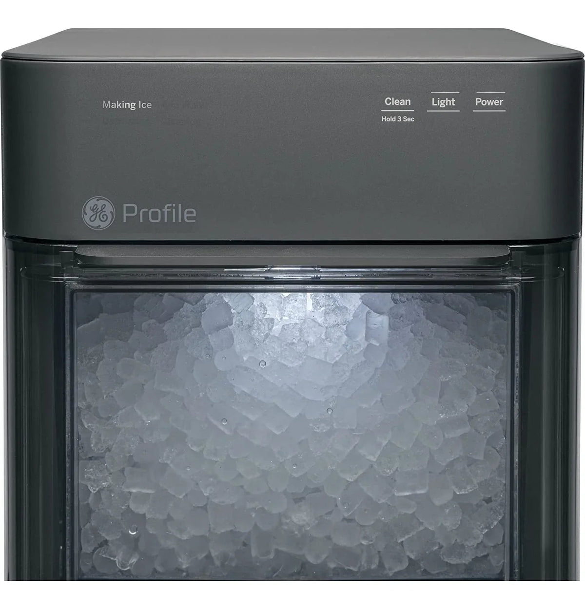 Countertop Nugget Ice Maker | Ice Machine with Wifi Connectivity | Smart Home Kitchen Essentials | Black Stainless