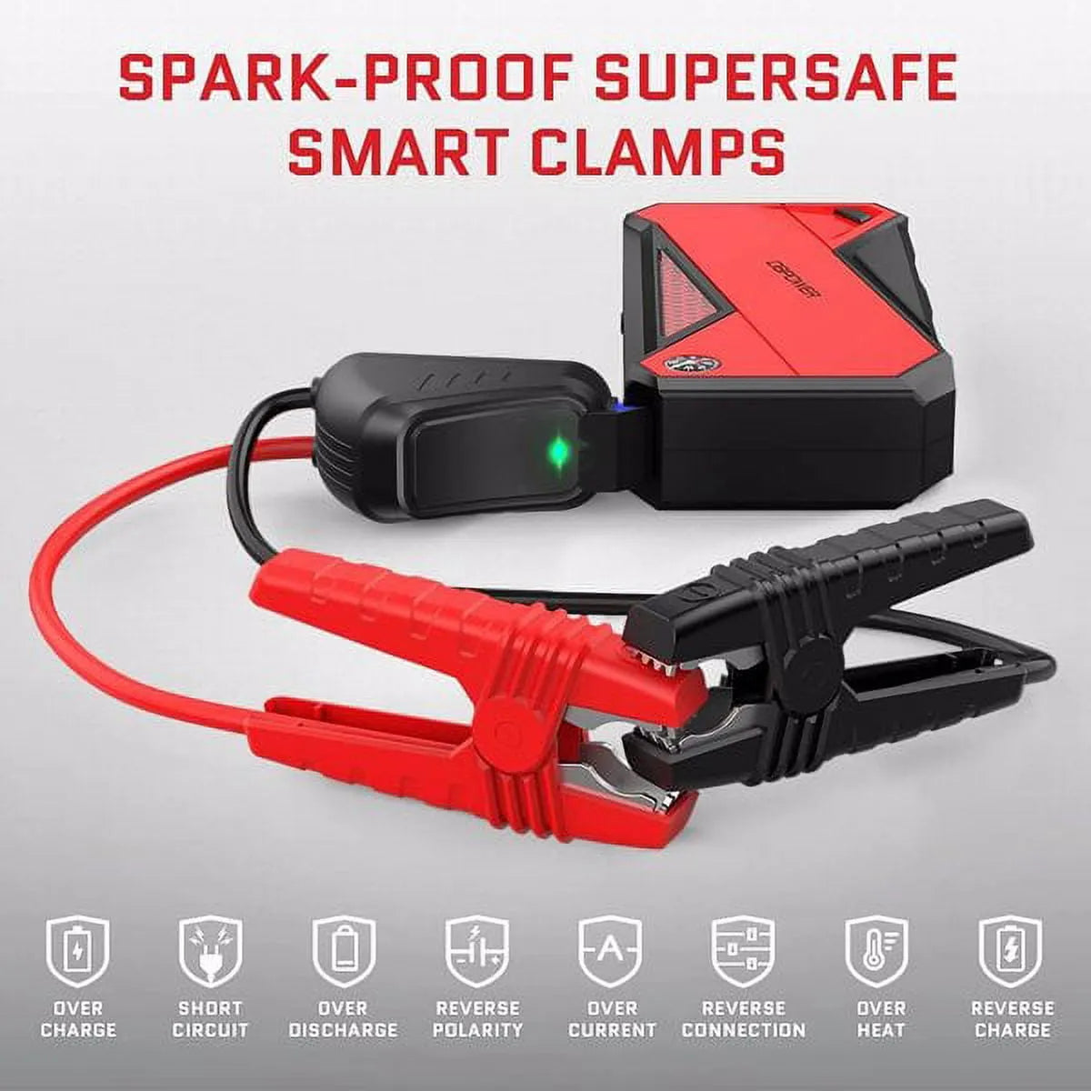 Peak 1600A 18000MAH Car Battery Jump Starter, Up to 7.2 Gas, 5.5L Diesel Engines, Portable Battery Booster with Smart Charging Port, Lcd…