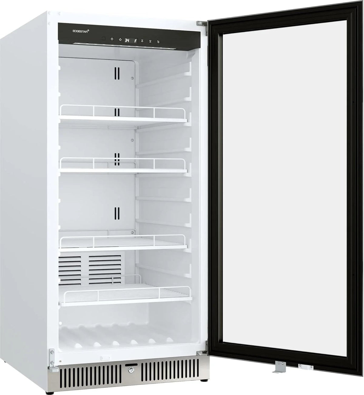 22" Wide 10.1 Cu. ft. Commercial Beverage Merchandiser - Stainless Steel, Temp Alarm, Reversible Door