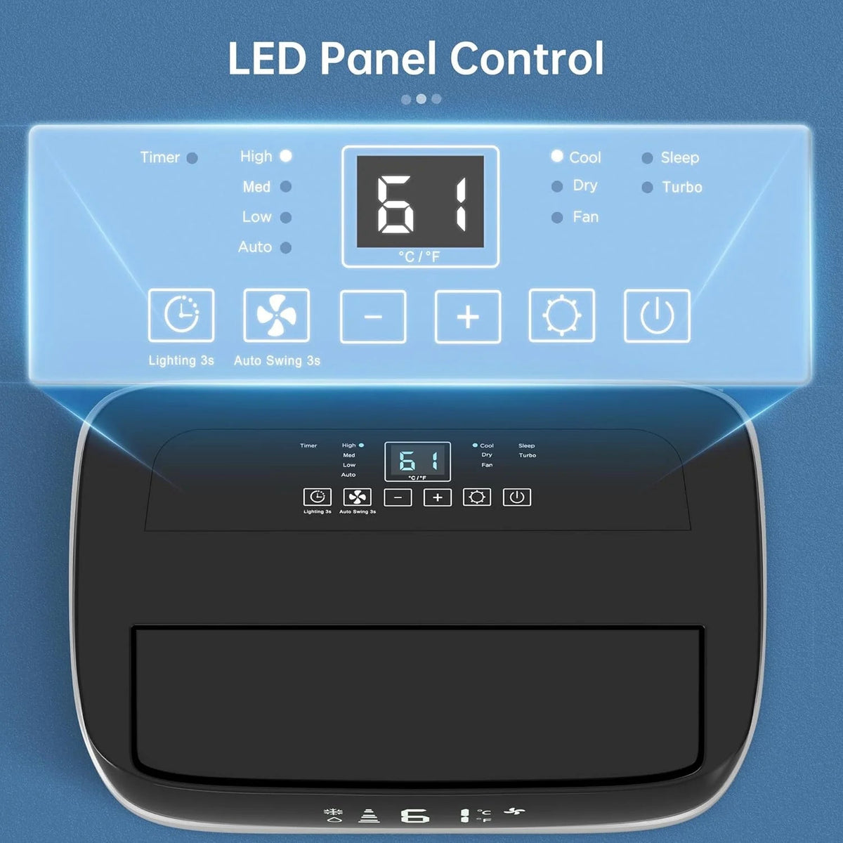 Portable Air Conditioner Cools Up to 700 Sq.ft, 3-IN-1 Energy Efficient Portable AC Unit with Remote Control & Installation Kits for Large…