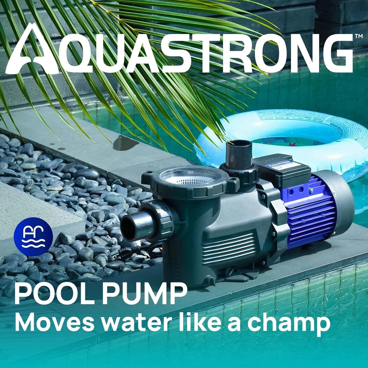 Aquastrong in Above Ground Pool Pump High Flow with Timer 2HP 8917 Gph 220V