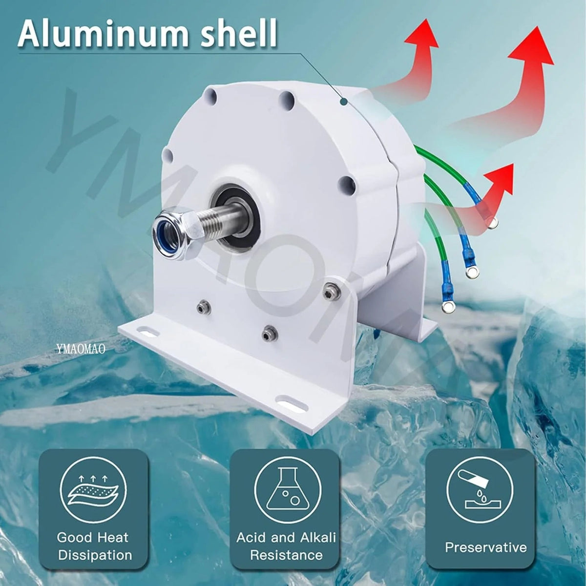 12000W Low Rpm Permanent Magnet Generator 12V 24V 48V 120V 220V Free Energy Gearless Permanent Magnet Generator Motor DIY for Wind Turbine w
