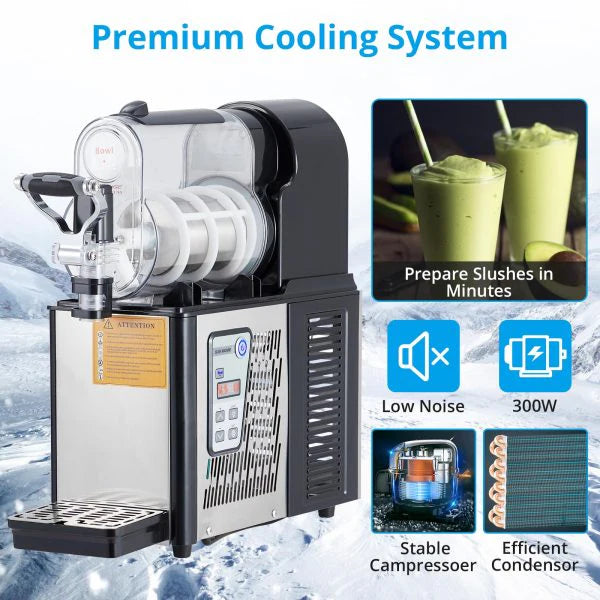 Commercial Slushie Machine 3L Stainless Steel Self-cleaning Slushy Maker for Frozen Drinks,snow Melting Ideal for Home,coffee…