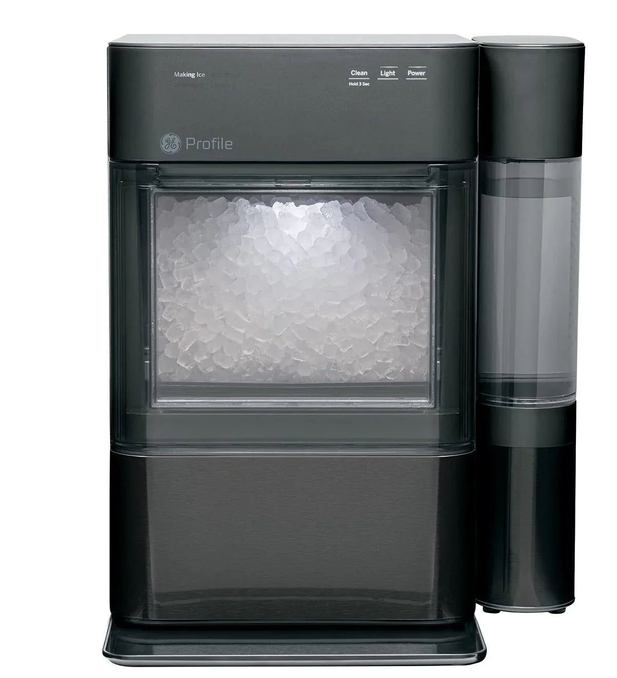 Countertop Nugget Ice Maker | Ice Machine with Wifi Connectivity | Smart Home Kitchen Essentials | Black Stainless