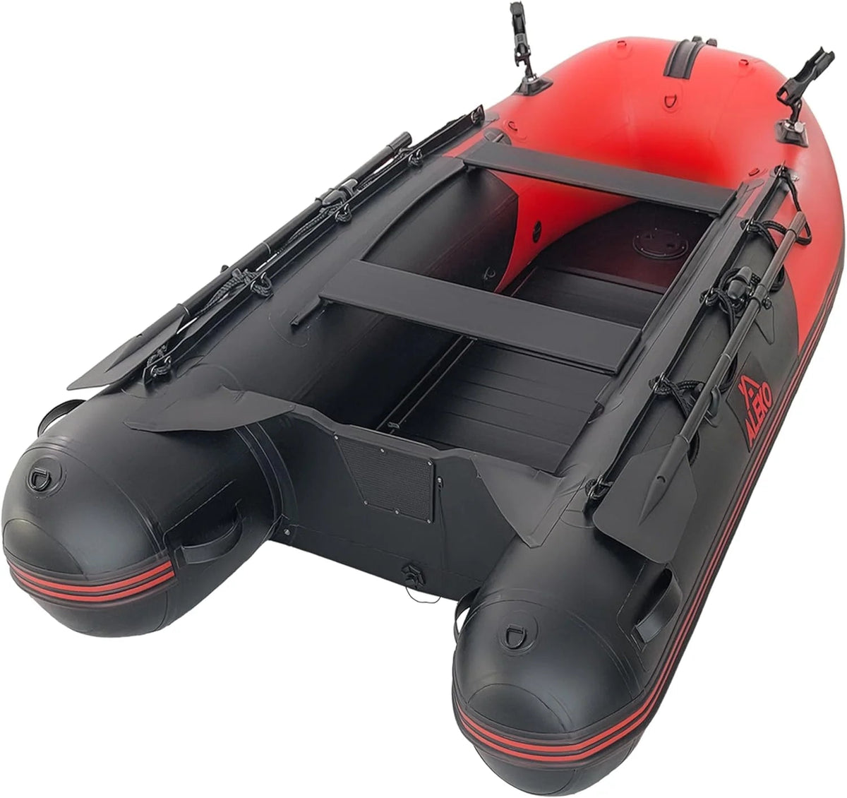 Inflatable Boat | Yacht Dinghy Tender Raft | Multi Person Fishing Boat | Aluminum Floor Oars | Fishing Rod Holders | Heavy-duty Pvc | 2024…