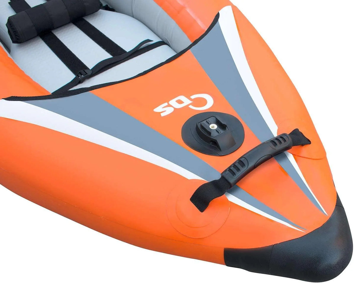 120/220 Inflatable Tandem White-water Kayak with High Pressure Floor and Eva Padded Seats with High Back Support, Includes Action Cam Mount,…