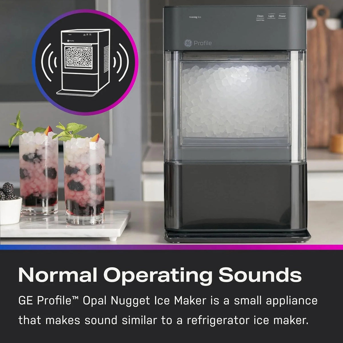 2.0 with 0.75 gallon Tank, Chewable Crunchable Countertop Nugget Ice Maker, Scoop Included, 38 lbs in 24 Hours, Pellet Ice Machine with Wifi…