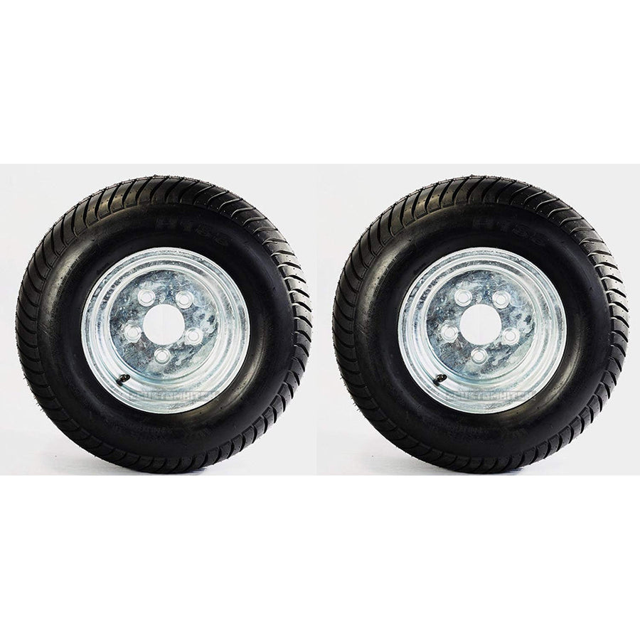 2-PACK Trailer Tire on Rim 20.5X8-10 205/65-10 20.5X8.0-10 5 Lug E Galvanized