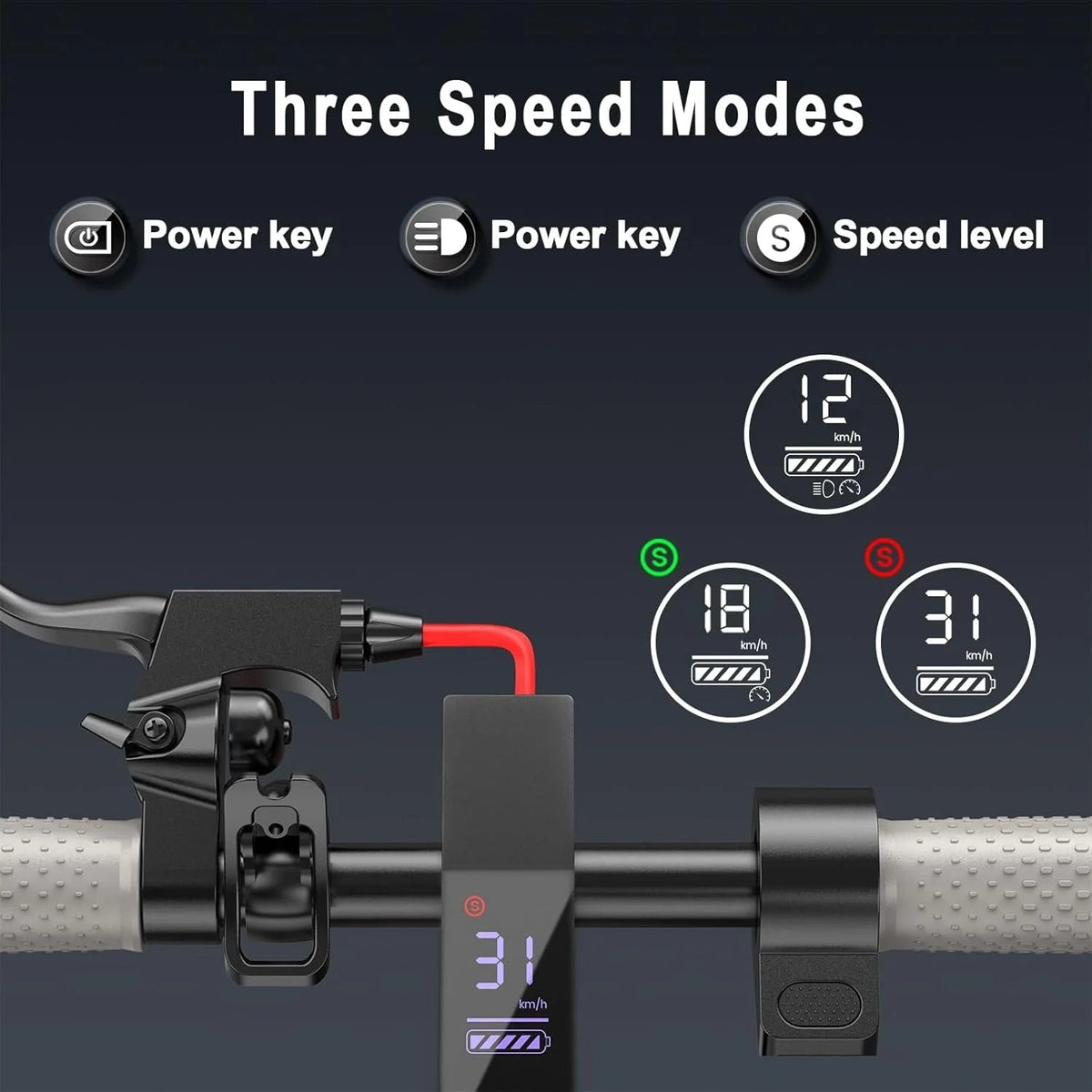 Electric Scooter - 8.5" Solid Tires, 350W Motor, Up to 19 Mph and 21-23 Miles Long-range Portable Foldable Commuting Scooter for Adults with…