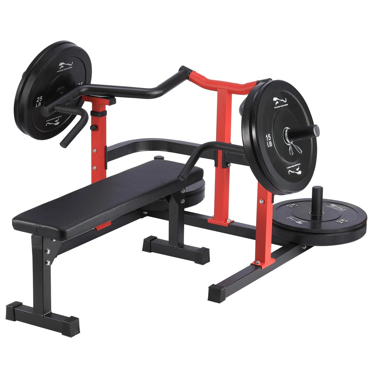 Chest Press Machine, 1050LBS Capacity, Independent Converging Arms, Weight Bench Press with Adjustable Flat Bench for Upper Body Workouts,…