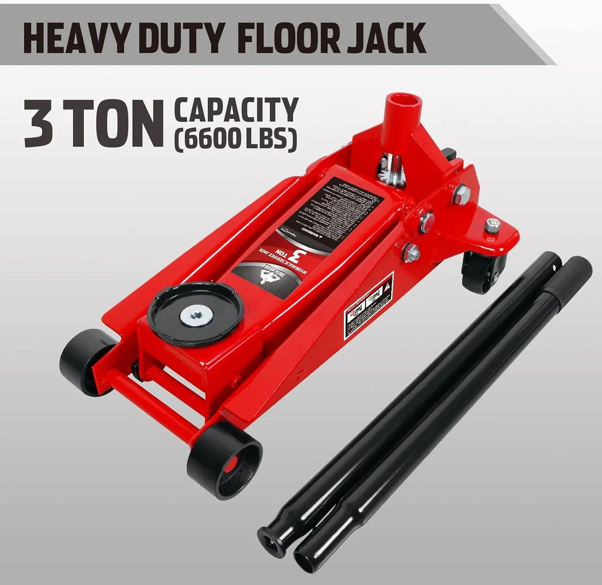 3 Ton Low Profile, Aluminum and Steel Racing Floor Jack with Dual Pistons Quick Lift Pump for Sport Utility Vehicle, Lifting Range 3-15/16"…