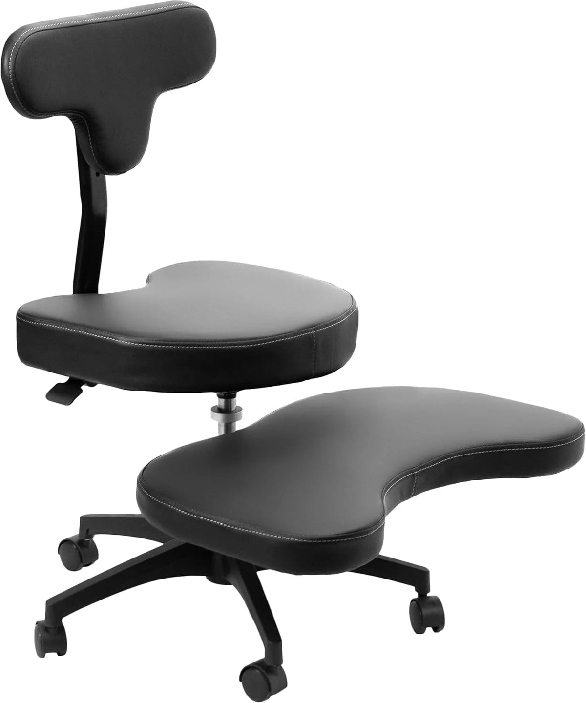 Cross-legged Office Chair - Adjustable Height Floor Chair with Back Support for Yoga, Meditation, and Adhd