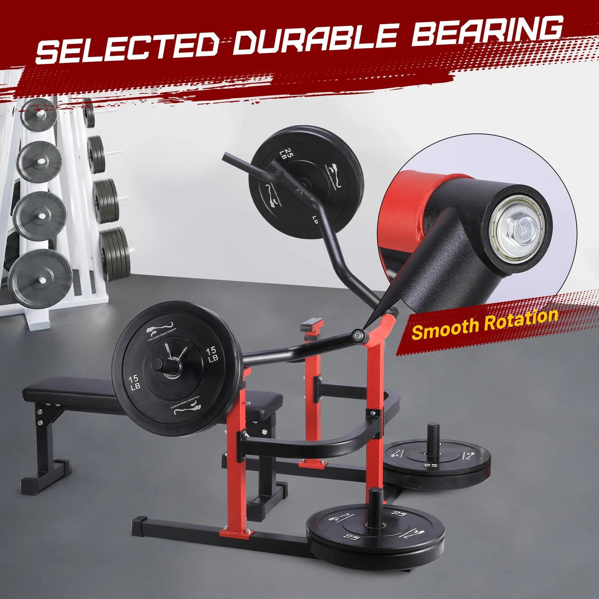 Chest Press Machine, 1050LBS Capacity, Independent Converging Arms, Weight Bench Press with Adjustable Flat Bench for Upper Body Workouts,…