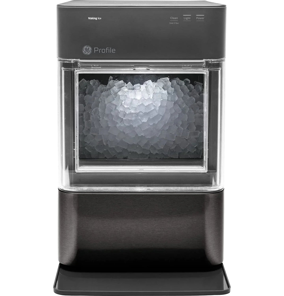 Countertop Nugget Ice Maker | Ice Machine with Wifi Connectivity | Smart Home Kitchen Essentials | Black Stainless