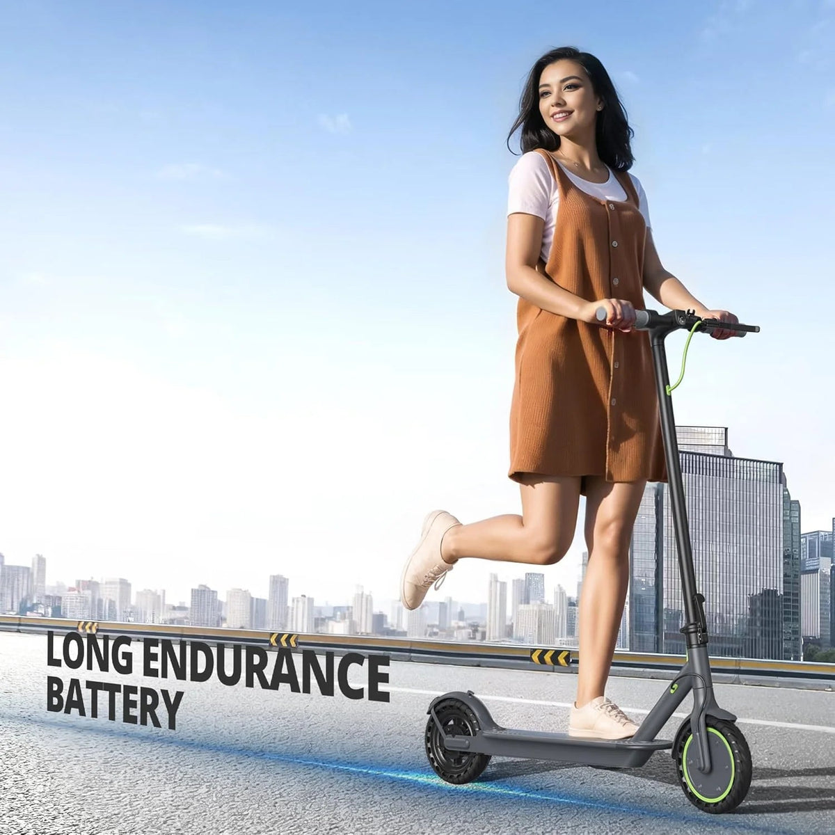 Electric Scooter - 8.5" Solid Tires, 350W Motor, Up to 19 Mph and 21-23 Miles Long-range Portable Foldable Commuting Scooter for Adults with…