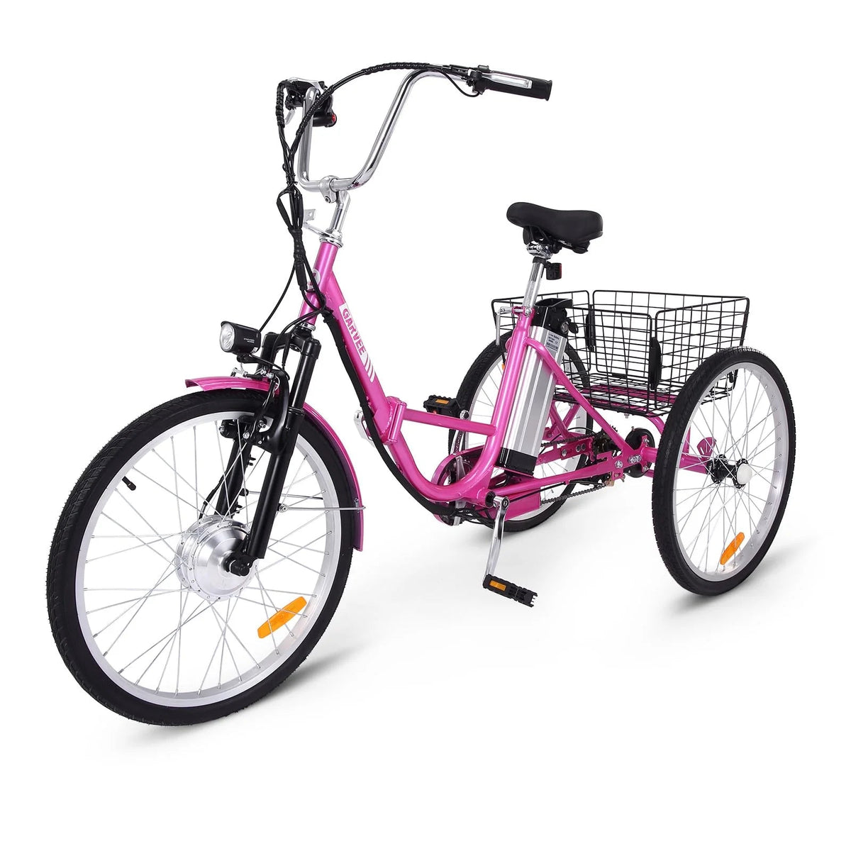 Electric Tricycle for Adults, 7 Speeds Folding Electric Trike, 24 Inch 3 Wheel Motorized Bicycle w/ 36V 10AH Removable Battery, E Trikes…